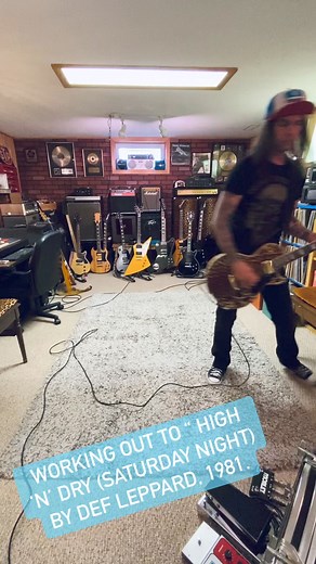 Working out to “ High ‘N’ Dry (Saturday Night) by Def Leppard, 1981. | Johnny Jetson