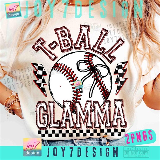 T-ball Glamma Retro Checkered Coquette PNG T-ball Grandma Game Day ORIGINAL Design (digital Download) - Etsy