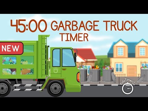 45 Minute Garbage Truck Clean Up! 🚚💨 A Fun & Tidy Visual Timer for Kids!