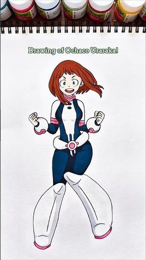 Drawing of Ochaco Uraraka from My Hero Academia! #anime #drawing #uravity #shorts