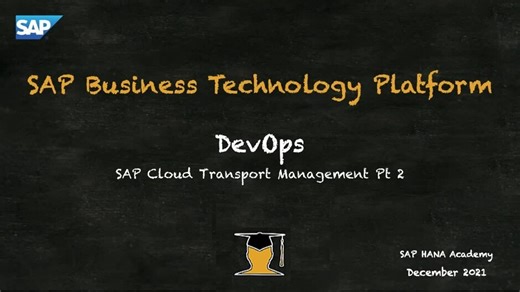 SAP BTP DevOps: SAP Cloud Transport Management Pt 2