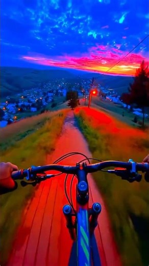 Cycling Through a Trippy Forest | AI Nature Animation 🌌 #shorts