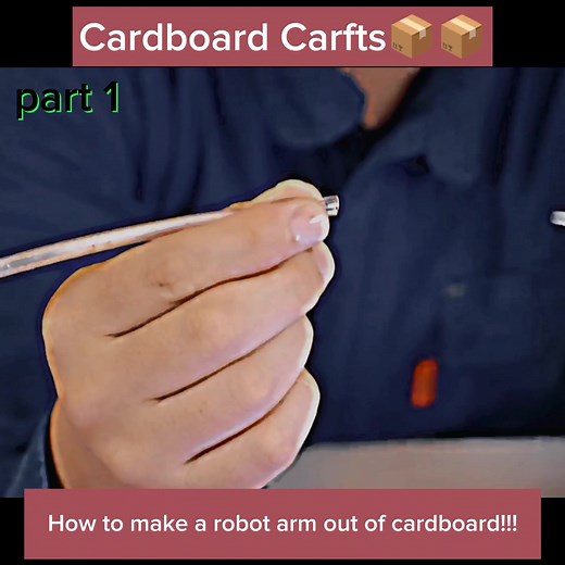 How to make a robot arm out of cardboard!!!🦾🦾 part 1#creator #creators #reatoroftiktok #robot #cardboard #cradboardcraft #cradboardbox #fyp #foryou #fypシ #foryoupage #vairal #vairalvideo #trending #dancreator