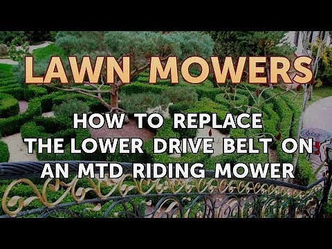 How to Replace the Lower Drive Belt on an MTD Riding Mower