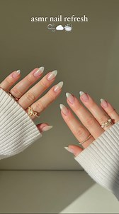 clean girl manicure 🫧 Comment link & I’ll DM you the links directly. 🤍 #asmr #nailfill #naturalnails #selfcare #nailtutorial | Katie's Nails