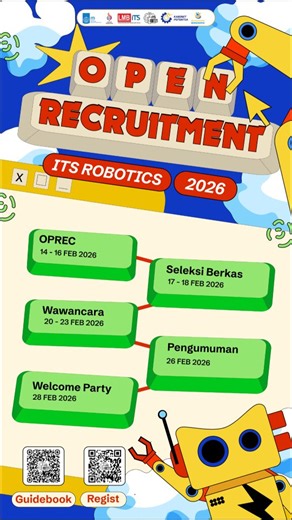 ITS Robotics | 🔊[OPEN RECRUITMENT STAFF UKM ROBOTIKA ITS 2026]🔊 Haloo, Sobat Robotics👋 Kabar baik buat Sobat Robotics untuk kembangin diri di Kampus Ibu... | Instagram