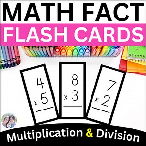 Simple Division Multiplication Flash Cards Printable to 12 Facts Knockout Scoot