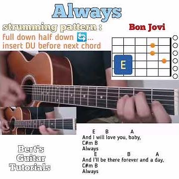 Always - Bon Jovi guitar chords w/ lyrics & strumming tutorial