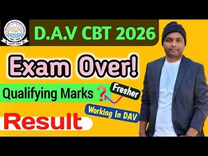 D.A.V CBT 2026🔥Exam Over ❗️ Qualifying Marks? Fresher & Working In DAV|Result❓️#davschool