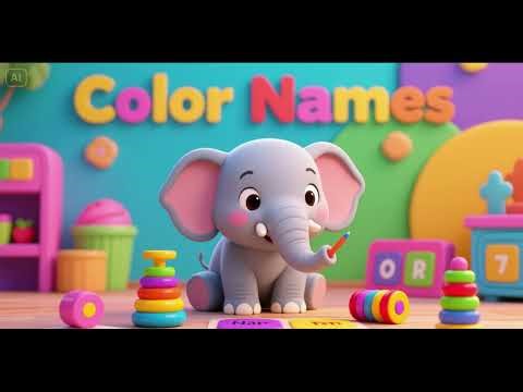 🐘 Baby Elephant Learns Color Names | Learning Colors Song for Kids 🌈🎨