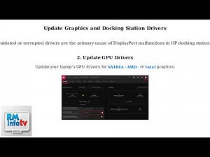 How To Fix HP Docking Station DisplayPort Not Working – Cable, Monitor & Driver Fix