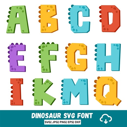 Dinosaur Font SVG: Dino Letters for Cricut (digital Download) - Etsy UK