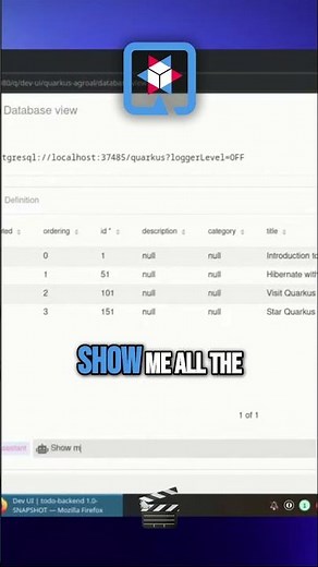 English to SQL: Database Magic! #shorts #quarkus #quarkusinsights #ai #mcp #java