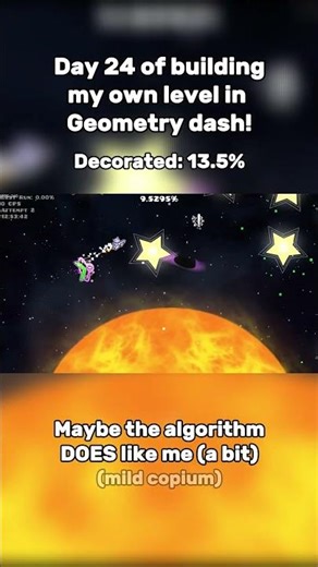 Day 24 of building my level in geometry dash! #geometrydash