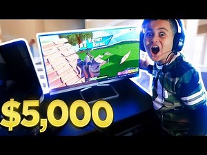 *SURPRISING* MY LITTLE BROTHER WITH AN INSANE GAMING SETUP!!! (EPIC REACTION!!) - FORTNITE