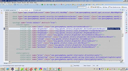 11struts2中的struts-default.xml核心配置文件