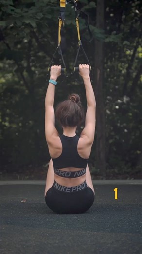 Unlock the full potential of your TRX workout with these expert tips from @nicoleremezok: Optimize your TRX Suspension Trainer by overly shortening the length. Maintain a stable seated position directly beneath the anchor point throughout each exercise to ensure proper alignment and enhance muscle engagement. Whether in lotus pose or with feet firmly grounded, ensure your legs are positioned at the width of your pelvis to establish a strong foundation and promote stability. Keep your arms straig