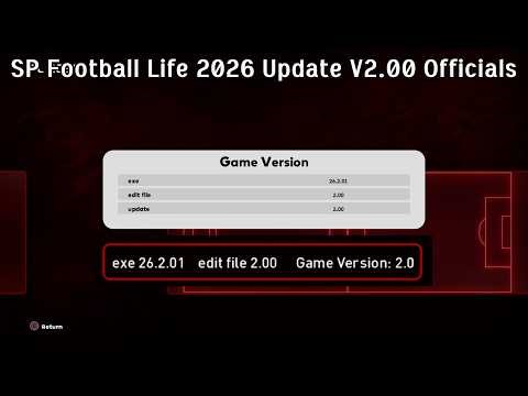 SP Football Life 2026 Update V2.00 Officials Release + Instalation