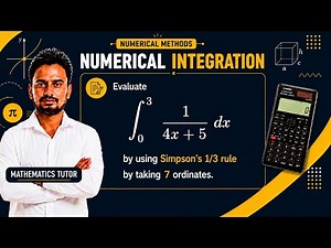 Simpson's 1/3 Rule with 7 Ordinates | Integral Calculation