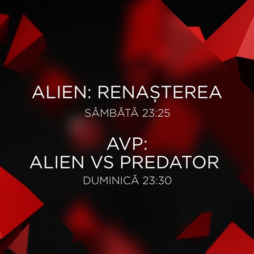 Weekend-ul acesta, aventura continuă și după filmele Jumanji, în spațiu. Nu rata filmele Alien: Renașterea și Alien vs. Predator, sâmbătă și duminică, de la ora 23:25, pe AXN. | AXN Romania