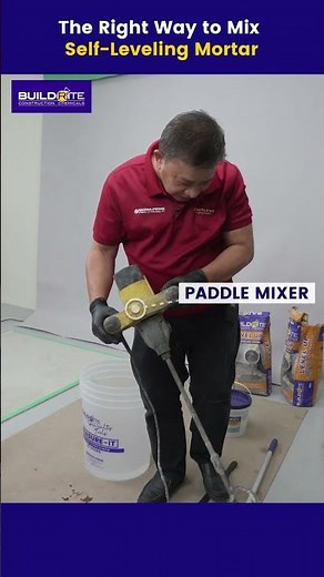 The Right Way to Mix Self-Leveling Mortar