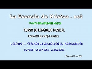 How to Read Music - Playing the Melody on the Instrument - Lesson 11