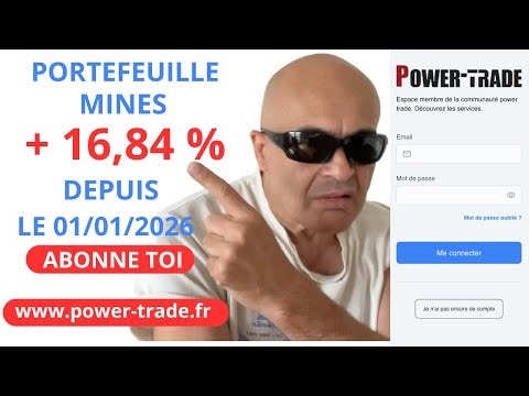 Portefeuille Mines + 16,84 % depuis le 01/01/2026