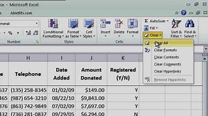 How to Use the Clear Functions in Excel