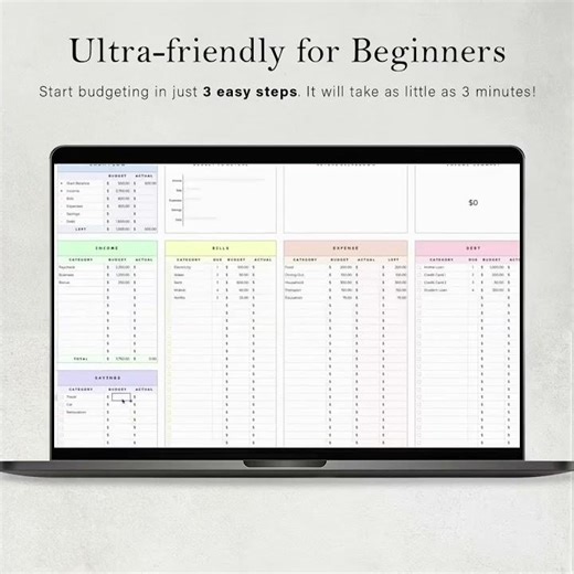 Ultra-Friendly Budget Planner for Beginners #shorts