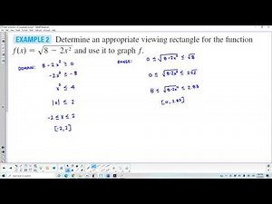 Math 1A 1.4 Example 2 Determine an Appropriate Viewing Rectangle