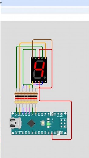 Arduino Nano + 7 Segment Display 🔥 Full Wiring & Code in Wokwi