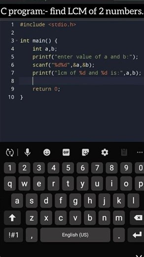 C program to find LCM of 2 numbers!👨‍💻