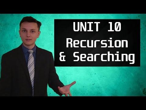 AP Computer Science A Unit 10 Review - Recursive Methods - Recursion, Searching, Sorting - CSA