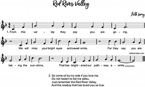 Red River Valley Beth's Notes Songs   Resources