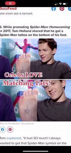 Link in bio to find out which other actors have tattoos to commemorate their big roles 🎥 #TomHolland @mayaaristii