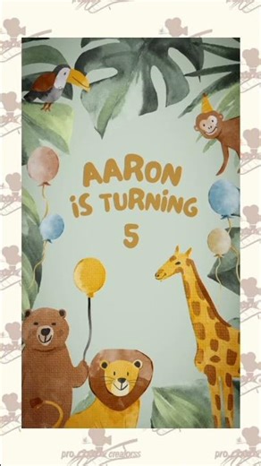 animated Birthday Invitation ✨/canva video invite