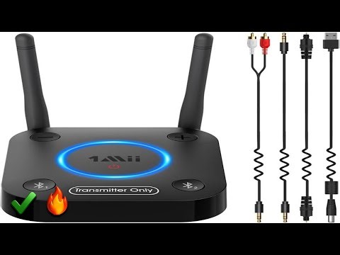 1Mii B06TX Bluetooth 5.2 Transmitter for TV to Wireless Headphone Speaker Bluetooth Ada - B0838YPSZT