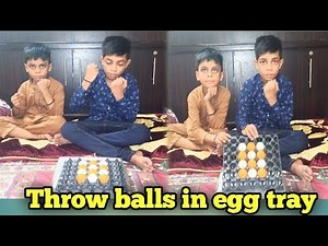 Throw Balls into an Egg Tray|| Master the Egg Tray Challenge|| Egg Tray Ball Challenge