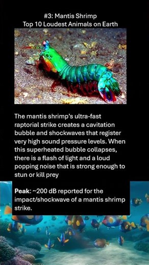 Loudest Animals On Earth: #3 Mantis Shrimp