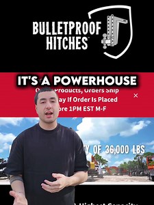 Super heavy duty hitches built to last! 💪 √ Up to 36,000 pounds of towing capacity. √ Solid steel construction with signature black coated texture √ Fully adjustable to fit on ANY truck and trailer. √ Lifetime Warranty √ Looks bada** on the back of your truck Ditch your hitch, and go BulletProof. Click below to shop and find the right fit for your truck: https://www.bulletproofhitches.com/ | BulletProof Hitches