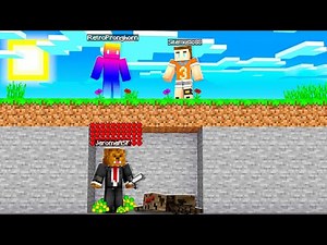 Minecraft Speedrunner VS 4 Hunters (XP = Hearts)