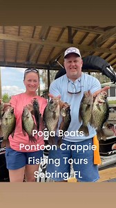 Poga Boats Pontoon Crappie Fishing Tours located in Sebring, FL 937-217-8076 | Poga Boats - Guided Pontoon Crappie and Bluegill Fishing Tours