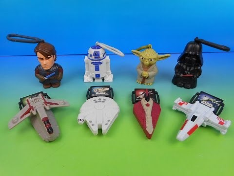 2010 STAR WARS SET OF 8 McDONALD'S HAPPY MEAL MOVIE COLLECTION VIDEO REVIEW