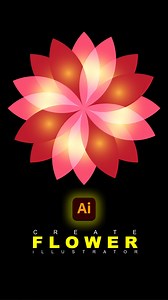 Create A Flower In illustrator #tutorial #illustrator #graphicdesign #course #reels | HyperDesign