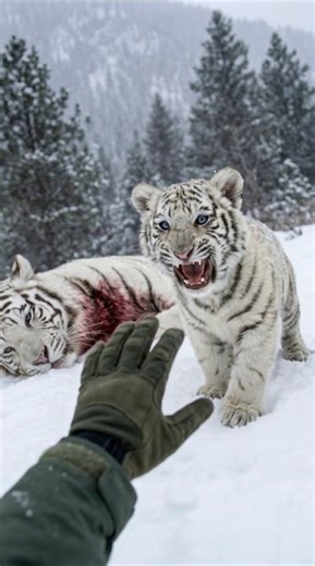 Heartbreaking Encounter with an Injured White Tiger 😭#AnimalRescue #RescueDog #WildlifeRescue