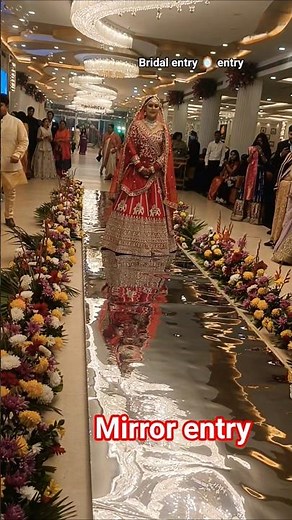 bridal entry mirror entry #mirror #bridal #entry #wedding #shortvideo