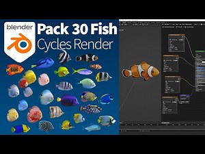 Fish Pack 30. Blender Project Cycles