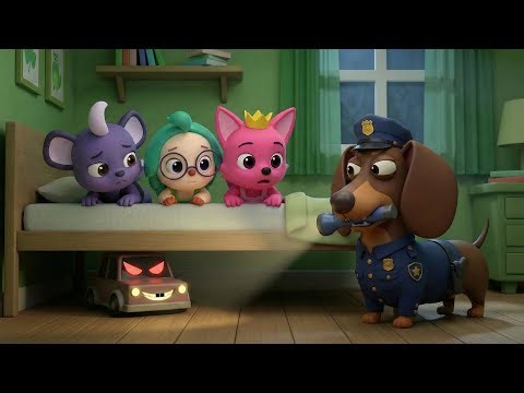 Pinkfong Police Dog Investigates a Creepy Toy Under the Bed 🔦🚓 | Nighttime Mystery | Funny Pinkfong