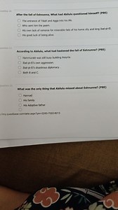uestion 10After the fall of Eshnunna, What had Abilulu questi... | Filo