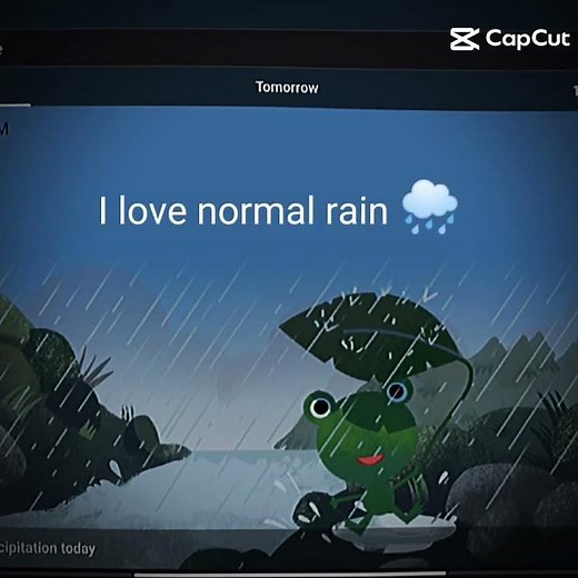 google frog weather thunderstorm vs normal rain